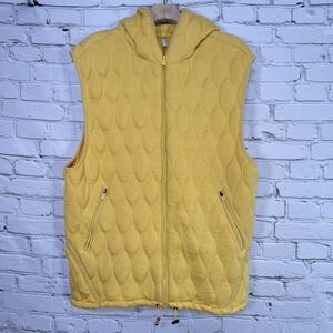 Free People Movement Dream Big Quilted Puffer Vest Size XL Pale Merigold Yellow